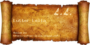 Lutter Leila névjegykártya